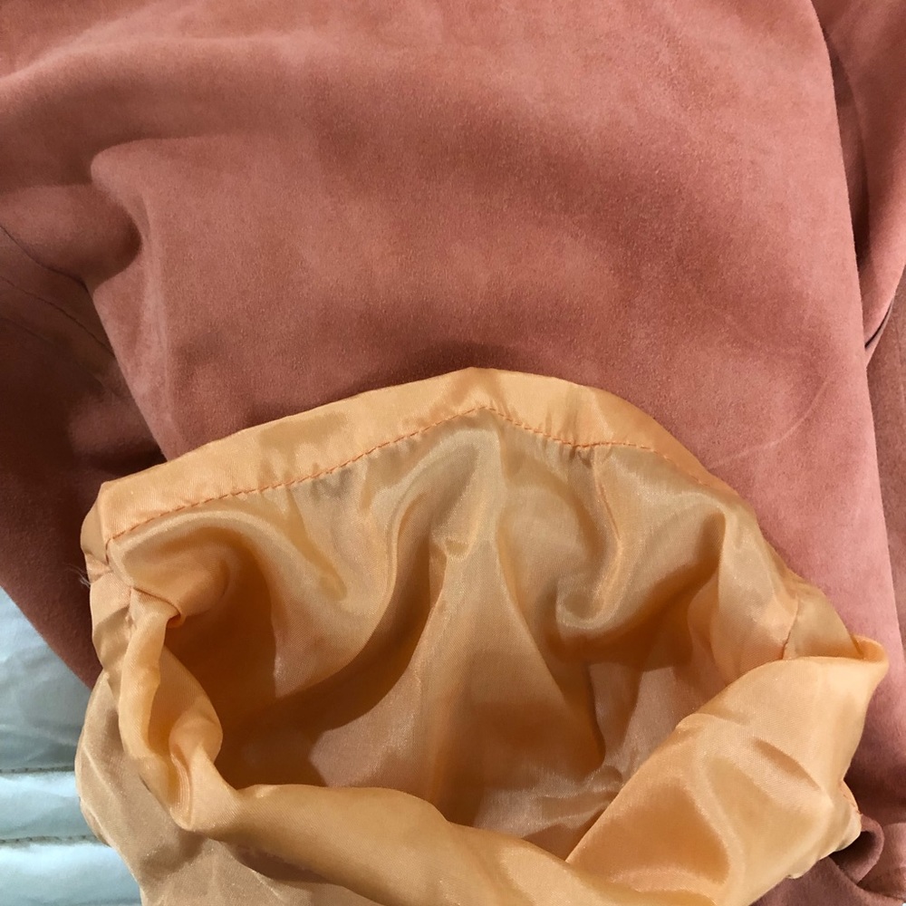 Valentino coral suede flare pants Sz 6 - Picture 14 of 16